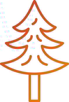 Pine Tree Icon Style vector