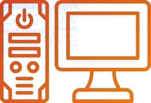 Gaming Pc Icon Style vector