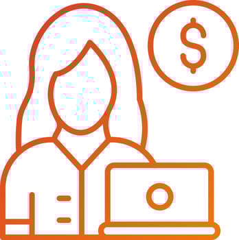 Freelancer Female Icon Style vector