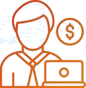 Freelancer Male Icon Style vector