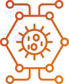 Biological Network Icon Style vector