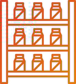 Well Stocked Shelves Icon Style vector