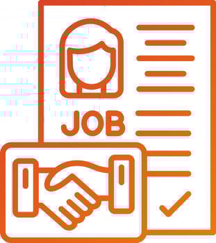 Employment Contract Icon Style vector