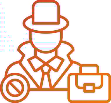 Hidden Job Icon Style vector