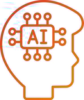 Artificial Intelligence Icon Style vector