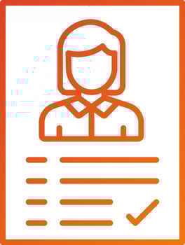 Job Candidate Female Icon Style vector