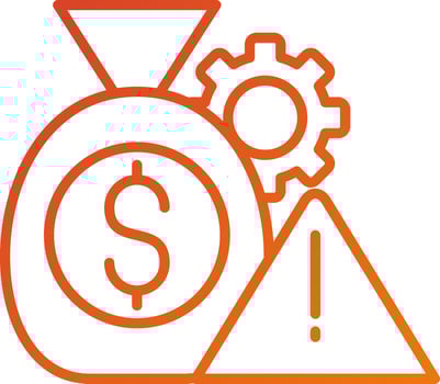 Risk Management Icon Style vector