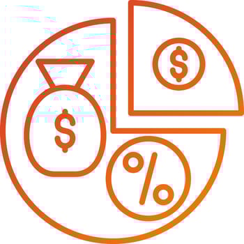 Dividends Icon Style vector