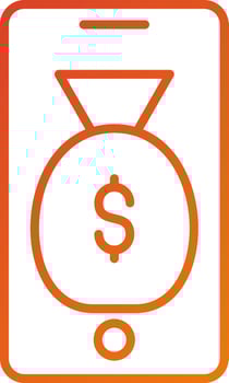 Online Investment Icon Style vector
