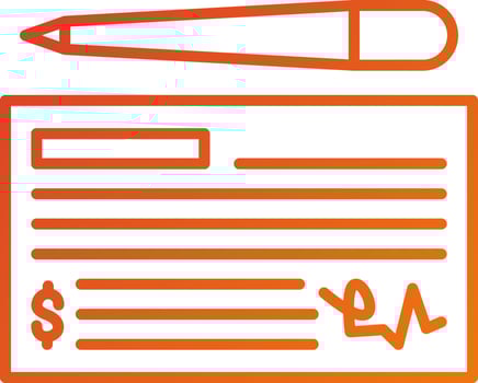 Cheque Icon Style vector