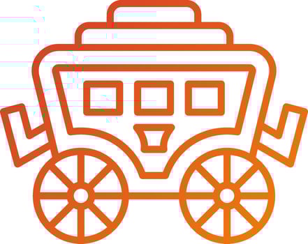 Desert Carriage Icon Style vector