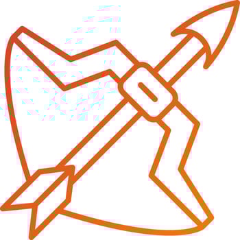 Bow Arrow Icon Style vector