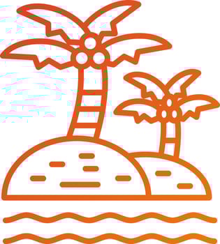Desert Oasis Icon Style vector