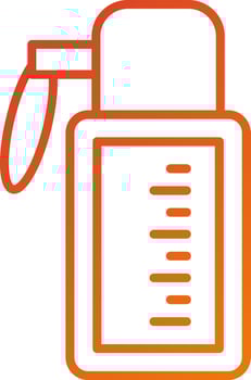 Water Flask Icon Style vector