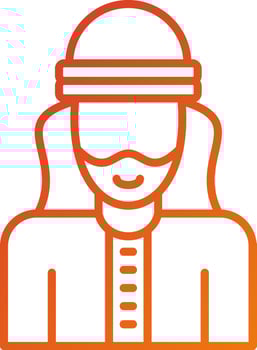 Male Bedouin Icon Style vector