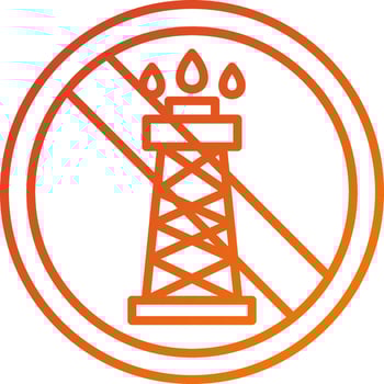 No Fossil Fuels Icon Style vector