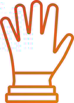 Exam Gloves Icon Style vector