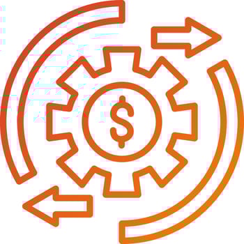 Procedure Cost Icon Style vector
