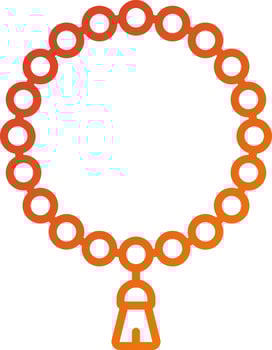 Rosary Icon Style vector