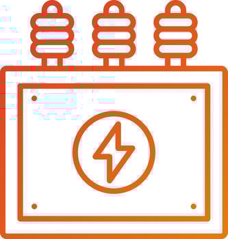 Power Transformer Icon Style vector