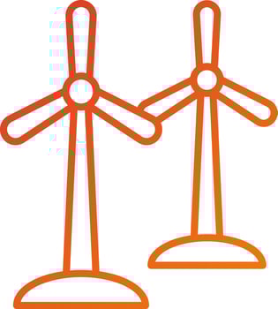 Windmills Icon Style vector