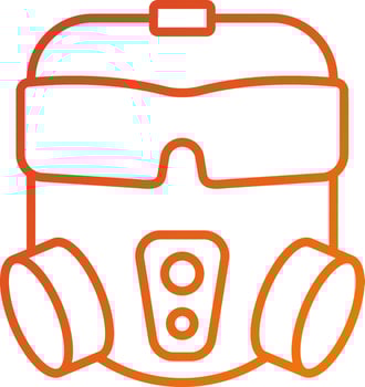 Gas Mask Icon Style vector