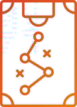 Goal Strategy Icon Style vector