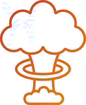 Nuclear Explosion Icon Style vector