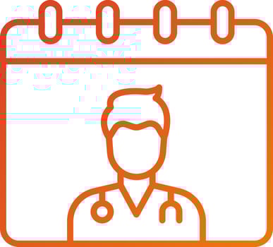 Doctor Visit Day Icon Style vector
