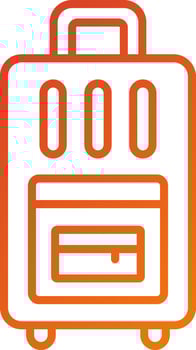 Carry On Baggage Icon Style vector