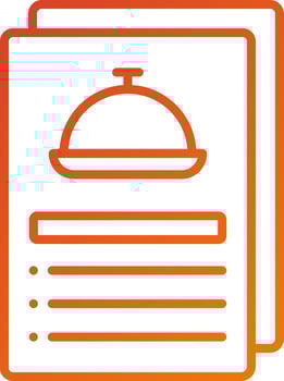 Complimentary Meal Icon Style vector