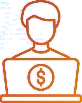 Freelancing Icon Style vector