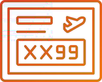 Codeshare Flight Icon Style vector
