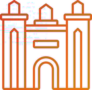 Dubai Gate Icon Style vector