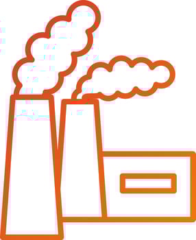Chimney Pollution Icon Style vector