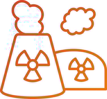 Nuclear Pollution Icon Style vector
