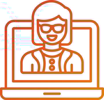Female Influencer Icon Style vector