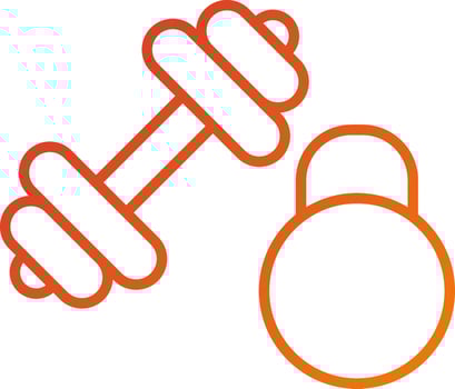 Gym Equipment Icon Style vector