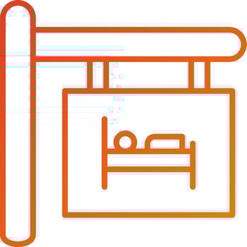 Hotel Sign Icon Style vector