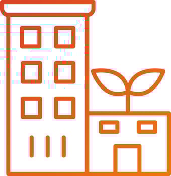 Eco Hotel Icon Style vector
