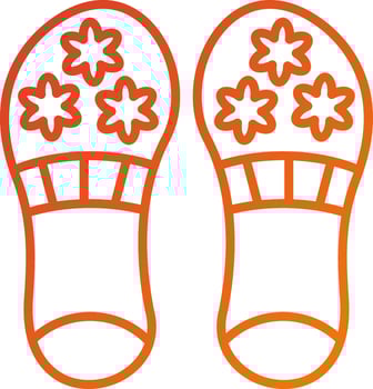 Slippers Icon Style vector