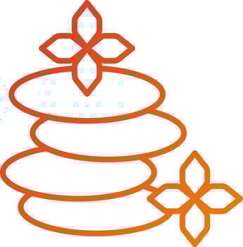 Hot Stone Icon Style vector