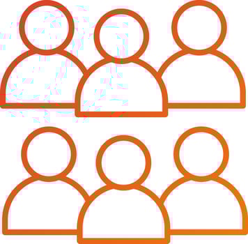 Small Group Icon Style vector