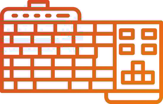 Gaming Keyboard Icon Style vector
