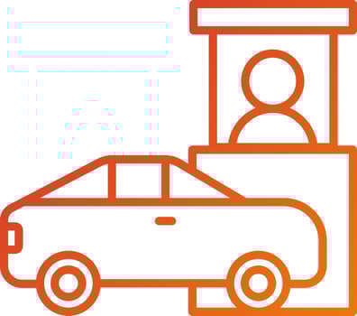 Drive Thru Icon Style vector
