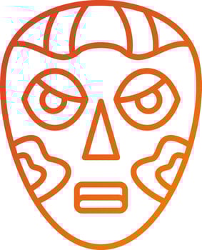 African Mask Icon Style vector