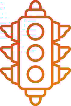 Traffic Light Icon Style vector