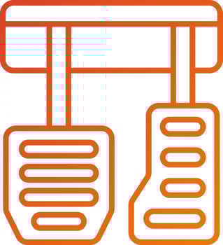 Car Pedal Icon Style vector