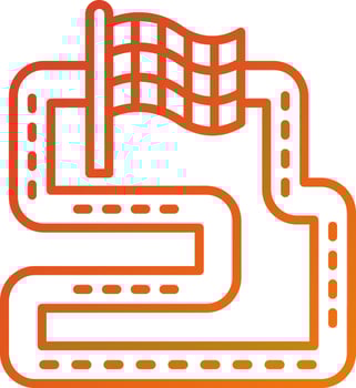 Race Track Icon Style vector
