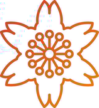 Cherry Blossom Icon Style vector